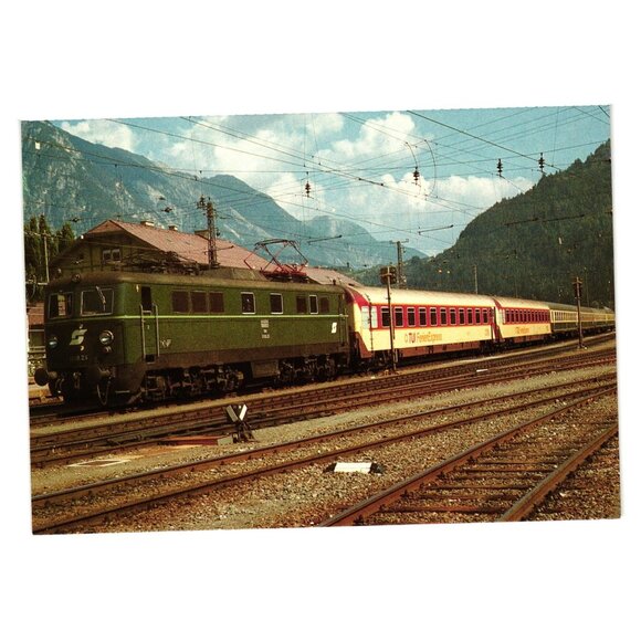 ÖBB Elektro Passenger Train1110.23 TUI Express Postcard Landeck Austria 1982 - Picture 1 of 2